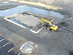 April 2021 - Preparing mixing pad for decontamination