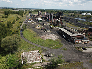 August 2021 - Former Mansion, heavy equipment and instrument building location (looking East)