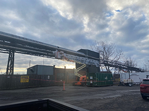 December 2020 - Asbestos abatement - overhead pipe rack near electrical building