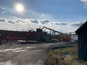 December 2021 - Wall removal - former Wastewater Tank 