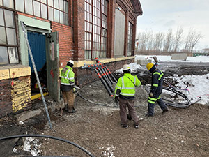 February 2022 - The groundwater manifold at the former maintenance building