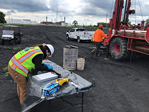 June 2021 - Remedial investigation; logging samples