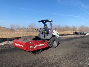 March 2021 - Compaction of surface roads to limit dust and erosion