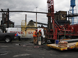 November 2020 - Drilling to set well casing - west end of production area