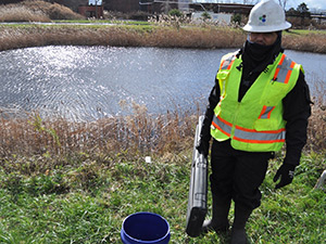 November 2020 - Sediment sampling - Stormwater Retention Basin