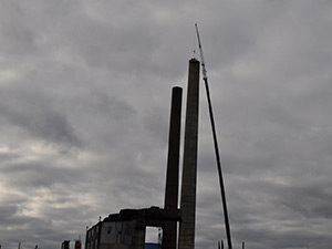 November 2020 - Asbestos abatement - concrete stack at Boiler House