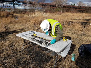 November 2020 - Logging soil from a split spoon soil sample