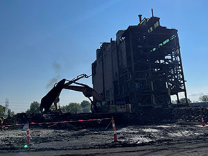 September 2021 - Demolition of Boiler House