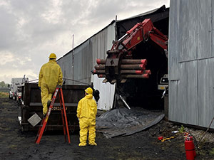 September 2021 - Loading pipe for offsite disposal