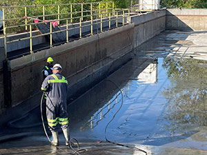 September 2021 - Final cleaning - South Settling Pond