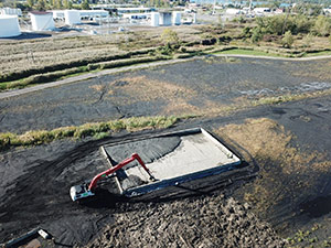 September 2021 - Stabilized sediment from Settling Ponds